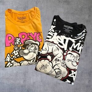 Lot of 2 Popeye Graphic T-Shirts Men's 4XL Big‎ & Tall Streetwear